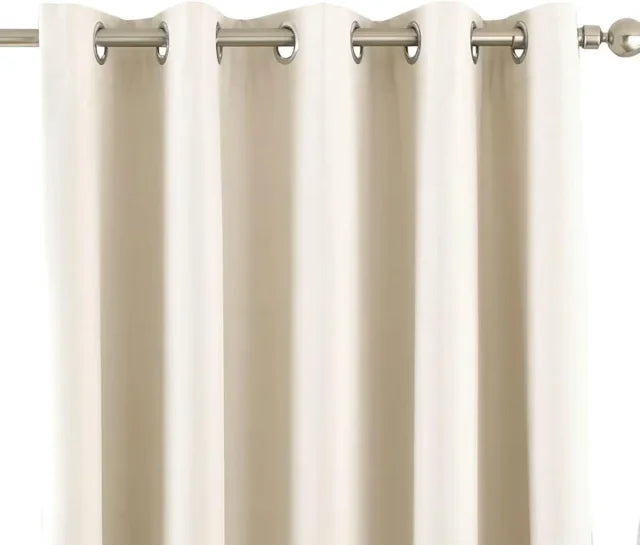 Ivory Eyelet Curtains 168x137cm (Pair) NEW