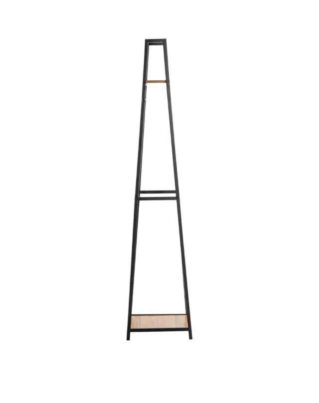 Armario de Pie Moderno HAKU Möbel (38×40×166 cm) – Roble y Negro