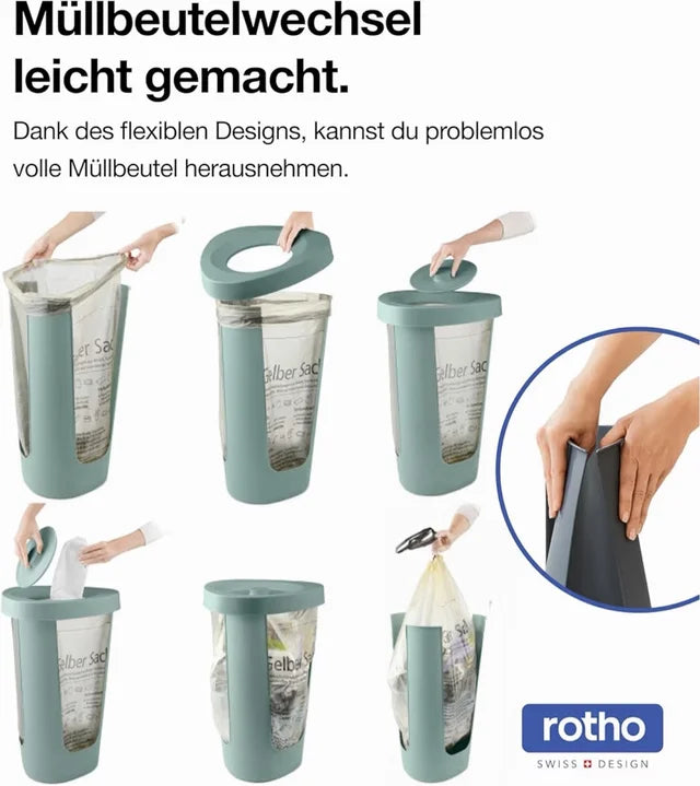 Soporte para Bolsas de Basura con Tapa Fabu – 50 Litros
