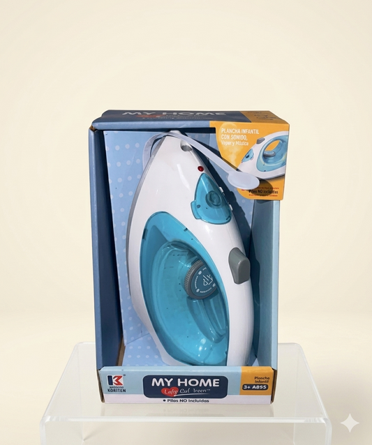 Plancha Infantil de Juguete con Vapor y Sonido My Home