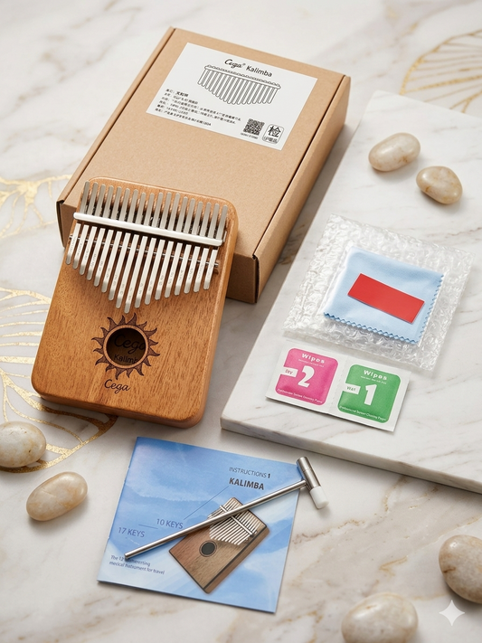 Kalimba Profesional de 17 Teclas – Piano de Pulgar en Madera Maciza