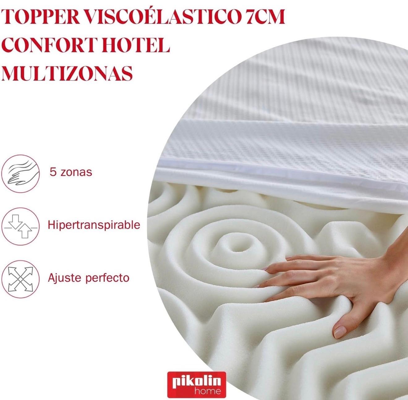 Topper Viscoelástico Multizonas Pikolin Home (180 x 200 x 7 cm)