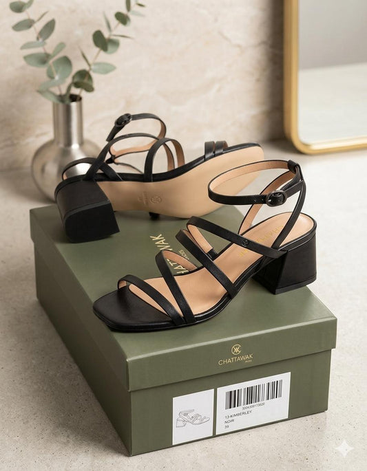 Black Sandals Size 36 NEW!