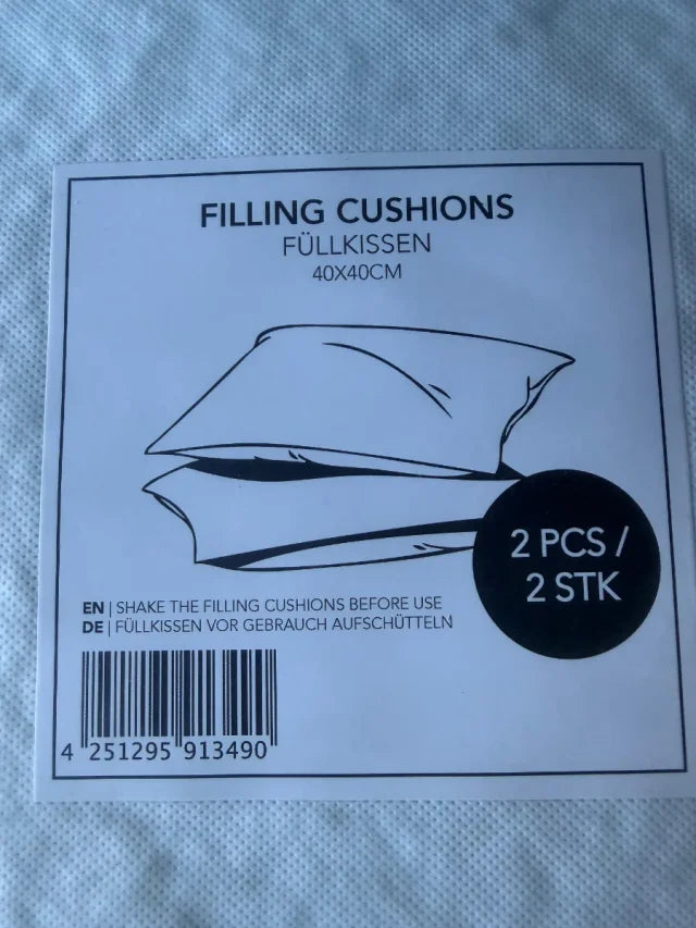 2-Pack Cushion Inserts 40x40cm NEW!