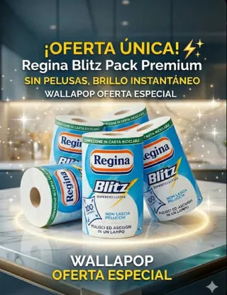 Pack de 5 Rollos de Papel de Cocina Regina Blitz (Maxi Hojas de 3 Capas)