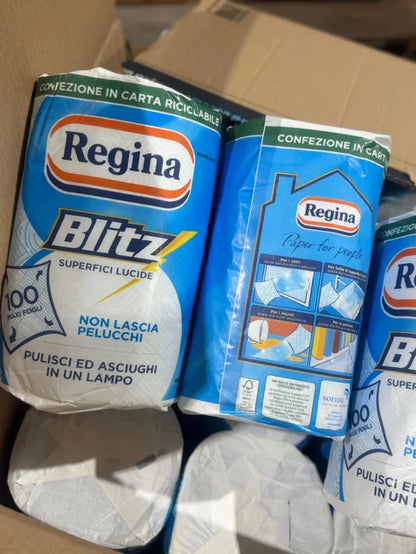 Pack de 5 Rollos de Papel de Cocina Regina Blitz (Maxi Hojas de 3 Capas)