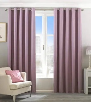 Juego de Cortinas Opacas de Ojales Riva Home (Modelo Eclipse Blackout) – Color Malva (229 × 183 cm)