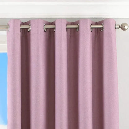 Juego de Cortinas Opacas de Ojales Riva Home (Modelo Eclipse Blackout) – Color Malva (229 × 183 cm)