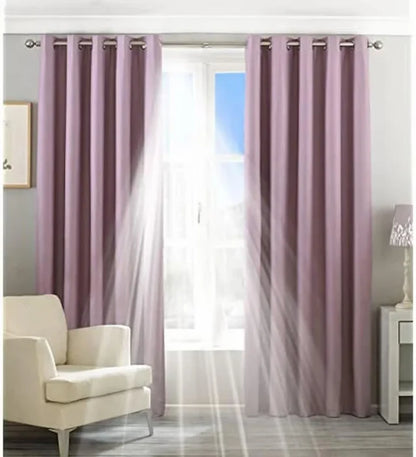 Juego de Cortinas Opacas de Ojales Riva Home (Modelo Eclipse Blackout) – Color Malva (229 × 183 cm)
