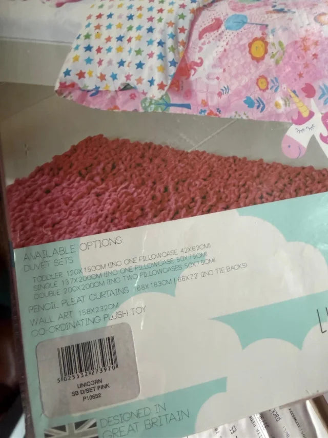 Funda Nórdica Infantil Unicornios Mágicos (137×200 cm) – Rosa