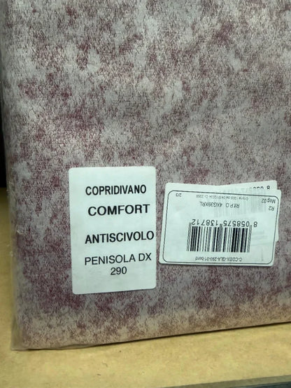 Funda de Sofá Antideslizante Glamour para Chaise Longue Derecha (290 cm) – Burdeos