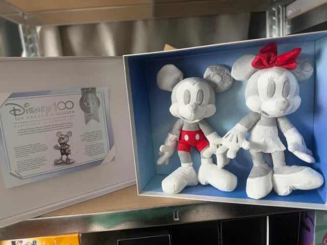 Set de Peluches de Colección Disney Mickey & Minnie Mouse "100 Años" (Edición Limitada)