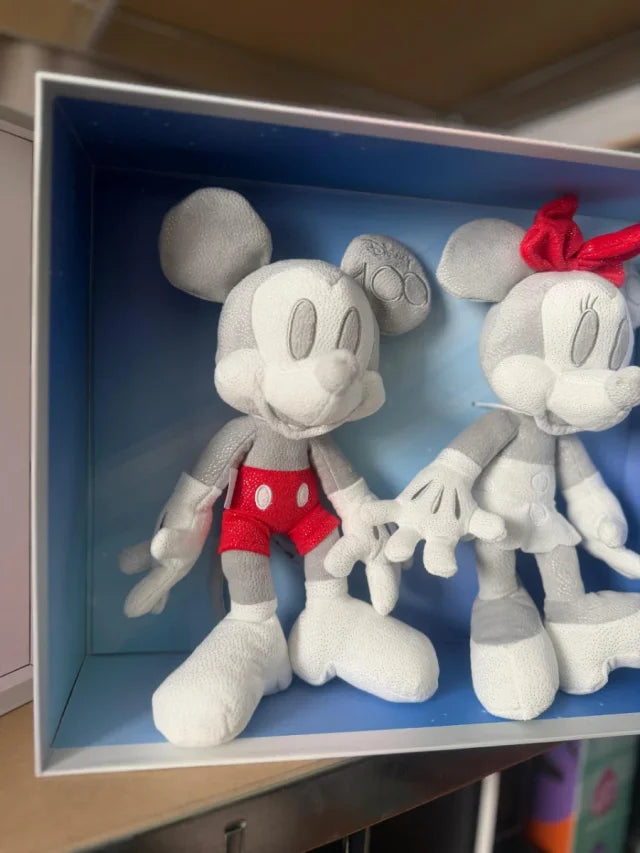 Set de Peluches de Colección Disney Mickey & Minnie Mouse "100 Años" (Edición Limitada)