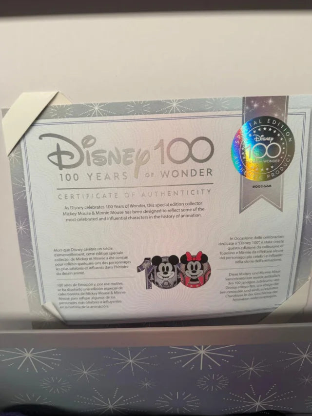 Set de Peluches de Colección Disney Mickey & Minnie Mouse "100 Años" (Edición Limitada Exclusiva)