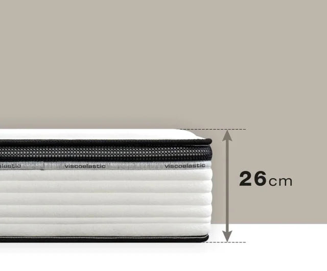 Bio Memory Viscoelastic Mattress 80x190x26cm