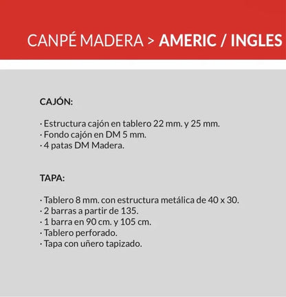 Canapé Abatible Reforzado Gran Capacidad