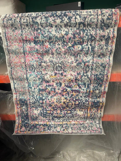 Alfombra Vintage con Medallones Lila (90 x 150 cm)