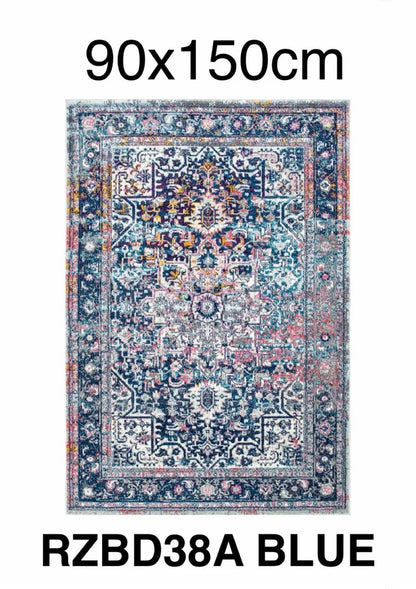 Alfombra Vintage con Medallones Lila (90 x 150 cm)