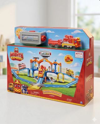 Playset de Trenes Mighty Express Mission Station