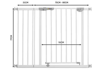 Extensión de 21 cm para Barreras de Seguridad Hauck – Blanco