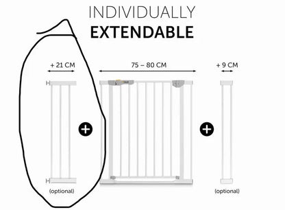 Extensión de 21 cm para Barreras de Seguridad Hauck – Blanco