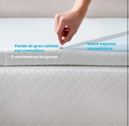 Topper Viscoelástico Linenspa (135 x 190 x 5 cm)