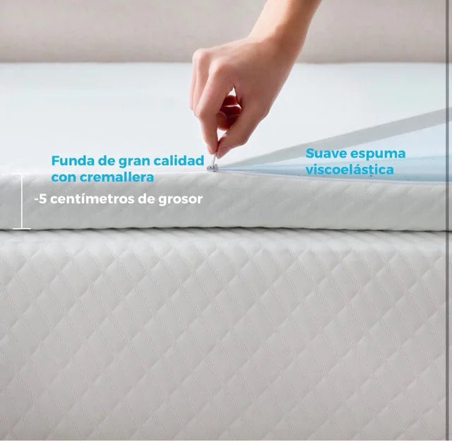 Topper Viscoelástico Linenspa (180 x 200 x 5 cm)