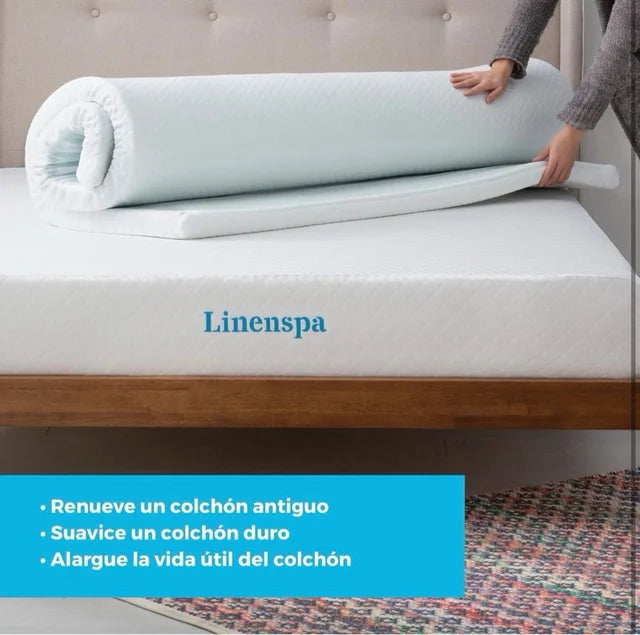 Topper Viscoelástico Linenspa (180 x 200 x 5 cm)