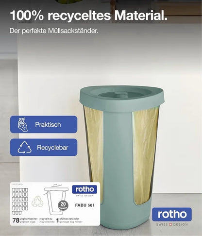 Soporte para Bolsas de Basura con Tapa Fabu – 50 Litros