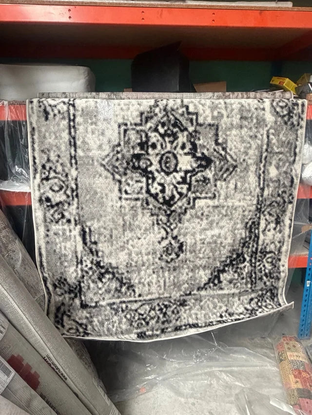 Alfombra Vintage Oriental Gris y Negro (150 x 213 cm)