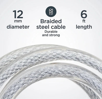 Candado de Cable de Acero de Alta Resistencia Schwinn – 1,8 m