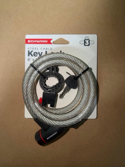 Candado de Cable de Acero de Alta Resistencia Schwinn – 1,8 m