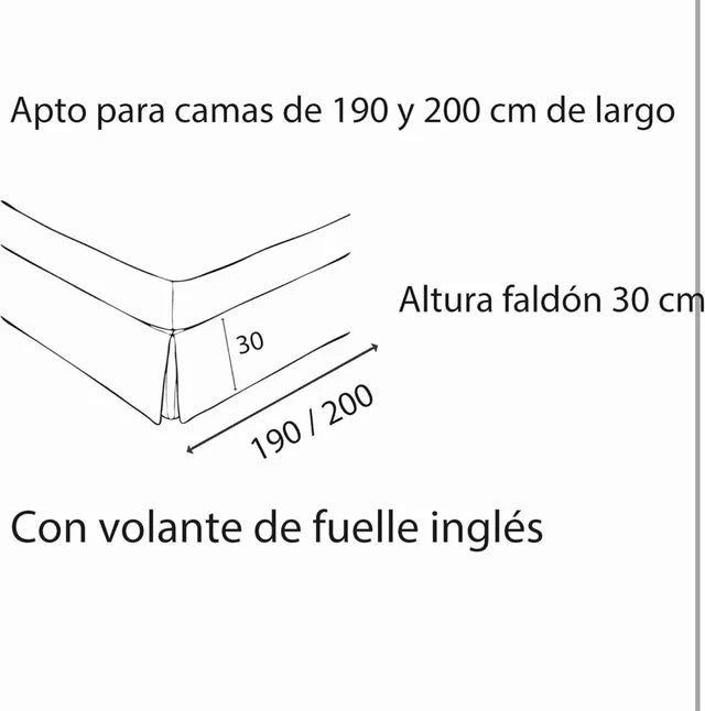 Cubre Canapé con Fuelle Inglés – Beige (Cama de 150)