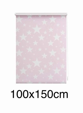 Estor Enrollable Translúcido Klemmfix Lichtblick – Estrellas Rosas (100 × 150 cm)