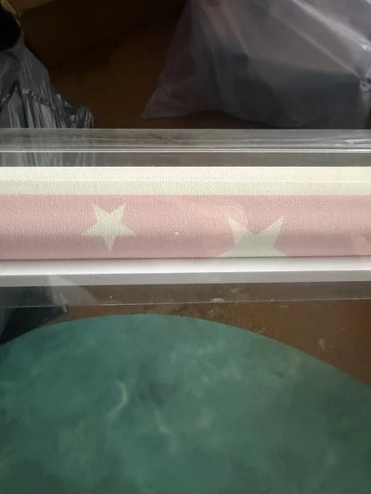 Estor Enrollable Translúcido Klemmfix Lichtblick – Estrellas Rosas (100 × 150 cm)