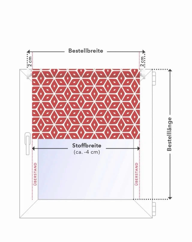 Estor Enrollable Translúcido Klemmfix Lichtblick – Estrellas Rosas (100 × 150 cm)
