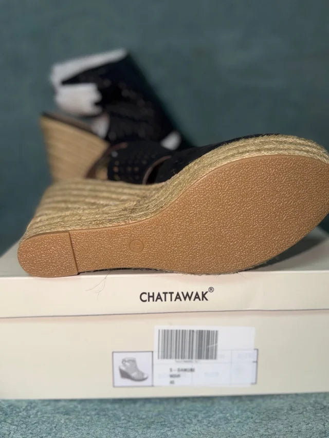 Esparto Wedge Sandals 40 NEW