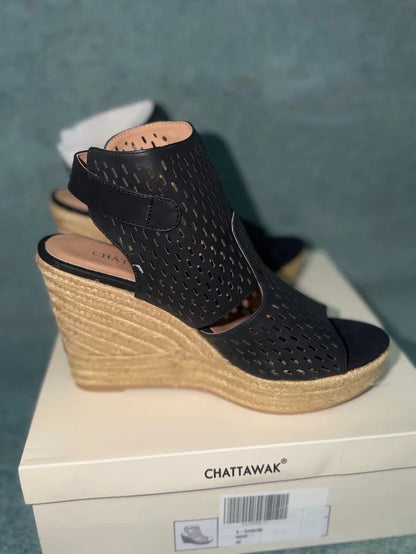 Esparto Wedge Sandals 40 NEW