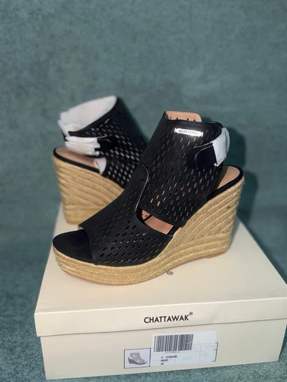 Esparto Wedge Sandals 40 NEW