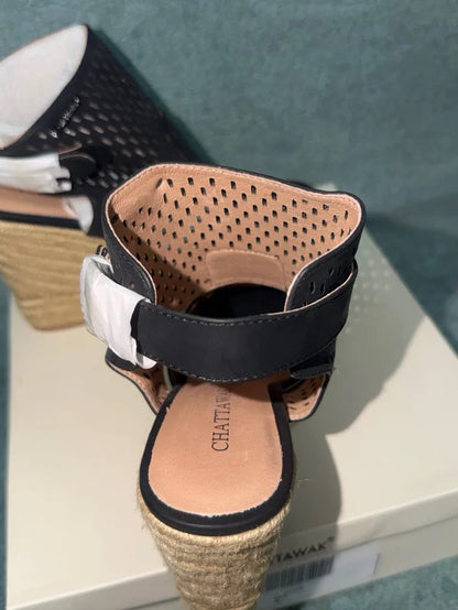 Esparto Wedge Sandals 40 NEW