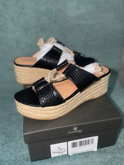 Black Sandals Size 39 NEW!