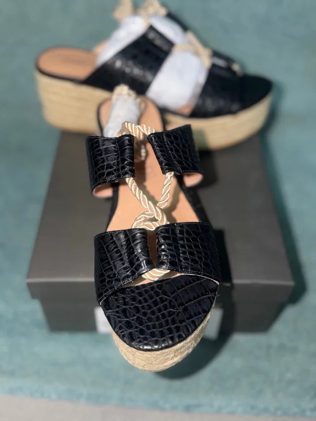 Black Sandals Size 39 NEW!