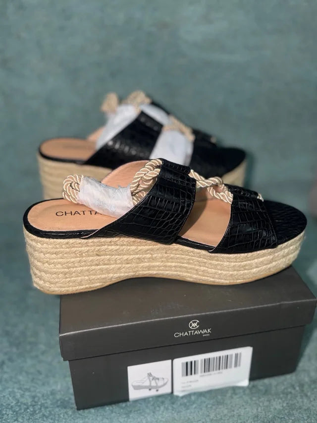 Black Sandals Size 39 NEW!