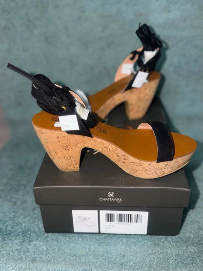 Black Sandals Size 37 NEW!