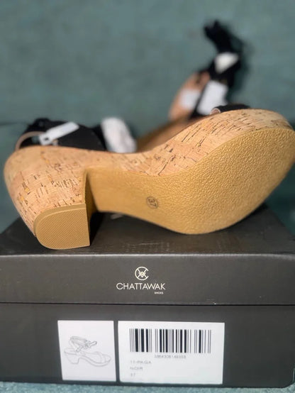 Black Sandals Size 37 NEW!