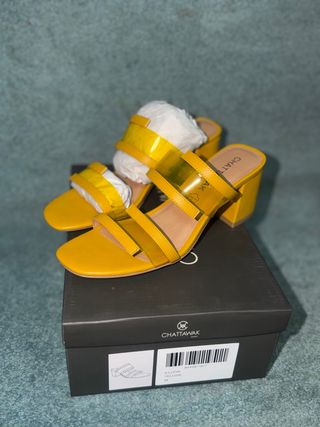 Yellow Sandals Size 38 NEW!
