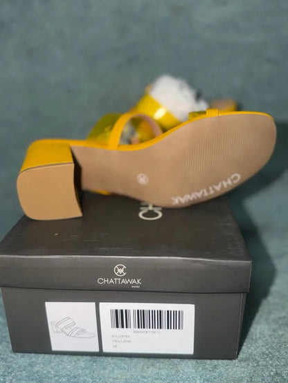 Yellow Sandals Size 38 NEW!