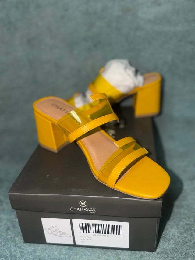 Yellow Sandals Size 38 NEW!