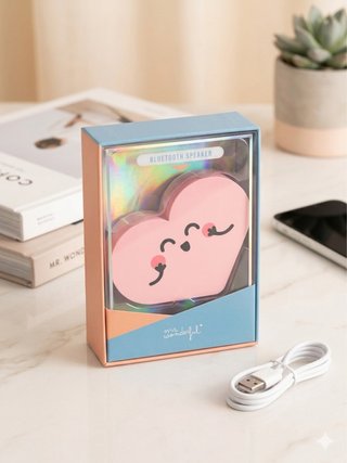Altavoz Bluetooth Mr. Wonderful – Diseño "Corazón con Energía"