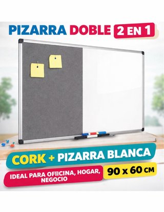 Pizarra Combinada Profesional Bi-Office Maya (90 × 60 cm) – Doble Función